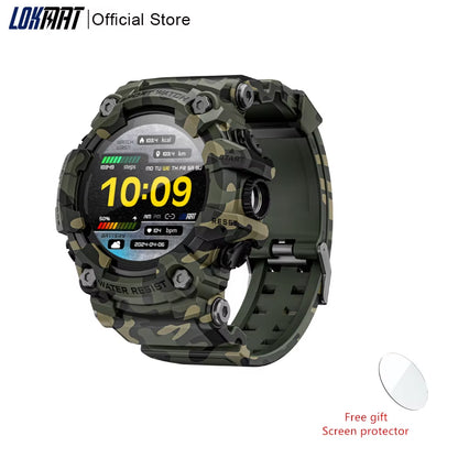 ATTACK-GT Upgrade Sport Smart Watch Waterproof Bluetooth Calls Rugged Smartwatches Flashlight Fitness Tracker for Phone