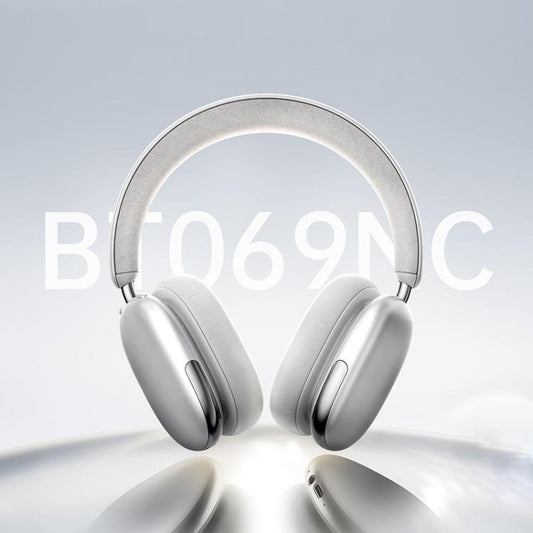 Esanmade Pulse wireless ANC headphones in silver, over-ear with padded cups and Bluetooth 5.4.